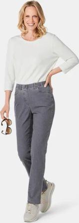 Edel geschmückte Jeansschlupfhose - grau - Gr. 26 von Goldner Fashion