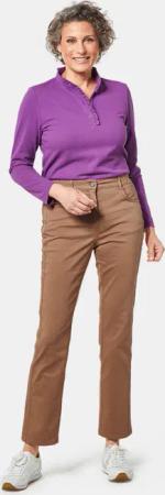 Hose in weicher, stretchbequemer Qualität - braun - Gr. 48 von Goldner Fashion
