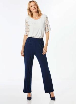 Bequeme Slinky-Hose VERA - marine - Gr. 48 von Goldner Fashion