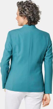 Blazer mit raffinierter Kragenlösung - türkis - Gr. 54 von Goldner Fashion