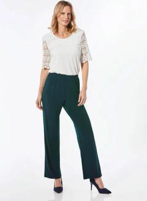 Bequeme Slinky-Hose VERA - smaragd - Gr. 46 von Goldner Fashion