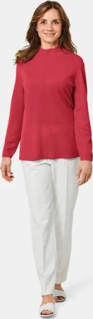 Kuschelweicher Kaschmirpullover mit Kragen - koralle - Gr. 22 von Goldner Fashion