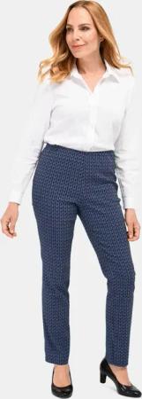 Jacquard-Schlupfhose - dunkelblau / schwarz / gemustert - Gr. 38 von Goldner Fashion