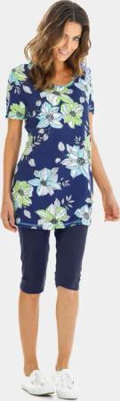 Bequeme Capri-Leggings - marine - Gr. 48 von Goldner Fashion