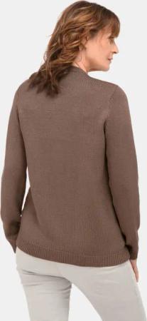 Pflegeleichter Pullover in hochwertiger Rippenstruktur - taupe - Gr. 19 von Goldner Fashion