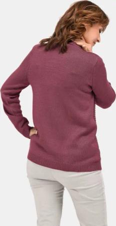 Pflegeleichter Pullover in hochwertiger Rippenstruktur - beere - Gr. 52 von Goldner Fashion