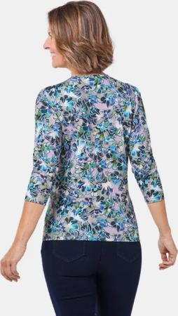 Bezauberndes Druckshirt - marine / flieder / gemustert - Gr. 21 von Goldner Fashion