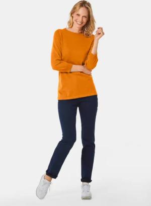 Pullover aus hochwertigem Garn - cognac - Gr. 20 von Goldner Fashion