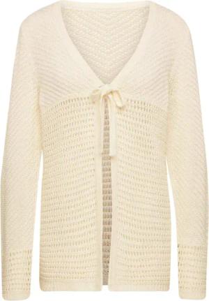 Strickjacke mit aufwändiger Strickstruktur - cremeweiß - Gr. 24 von Goldner Fashion
