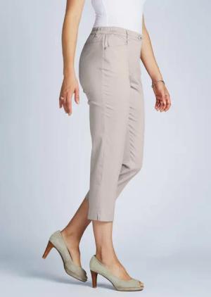 7/8-Baumwollhose Comfort-Schnitt - beige - Gr. 265 von Goldner Fashion