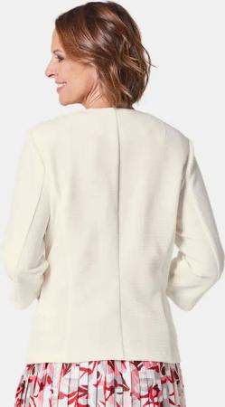 Bequeme Kleiderjacke mit Struktur - cremeweiß - Gr. 50 von Goldner Fashion