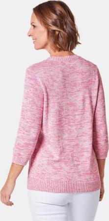 Pullover mit schönem Ajourmuster - rosé / gemustert - Gr. 54 von Goldner Fashion