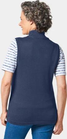 Sportliche Strickweste - marine - Gr. 38 von Goldner Fashion