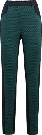 Formstabile Jerseyhose in trendigem Materialmix - dunkelgrün / gemustert - Gr. 52 von Goldner Fashion