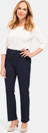Thermo-Schlupfhose CARLA aus Jersey - marine - Gr. 22 von Goldner Fashion