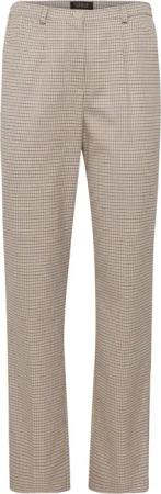 Karohose Comfort-Schnitt - beige / schwarz / kariert - Gr. 52 von Goldner Fashion