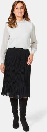Schwingender Plisseerock - schwarz - Gr. 54 von Goldner Fashion