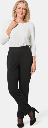 Hose mit Teildehnbund - schwarz - Gr. 42 von Goldner Fashion
