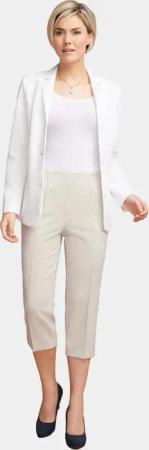 Pflegeleichte Capri-Schlupfhose - stein - Gr. 275 von Goldner Fashion