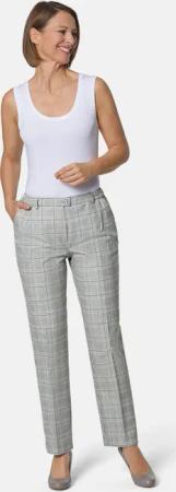 Karohose Klassik-Schnitt - beige / kariert - Gr. 235 von Goldner Fashion