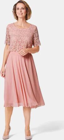 Luftig schwingender Chiffonrock - pfirsich - Gr. 50 von Goldner Fashion