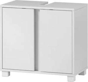 Lomadox Waschbeckenschrank DERIO-80 Badezimmerschrank mit Siphonausschnitt modern in mattem weiß