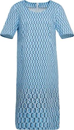 Baumwoll-Druckkleid - weiß / hellblau - Gr. 23 von Goldner Fashion