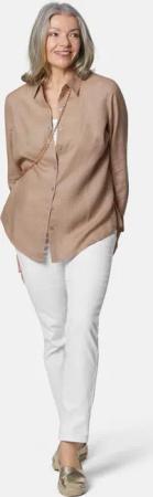 Leinenbluse - beige / melange - Gr. 23 von Goldner Fashion