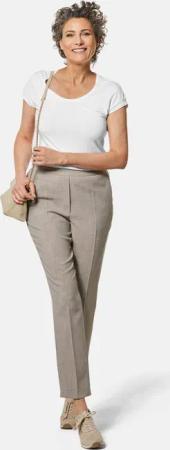 Leinenoptik-Schlupfhose - taupe - Gr. 265 von Goldner Fashion