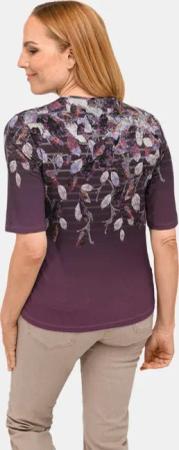 Druckshirt in kraftvollen Farben - beere / gemustert - Gr. 42 von Goldner Fashion