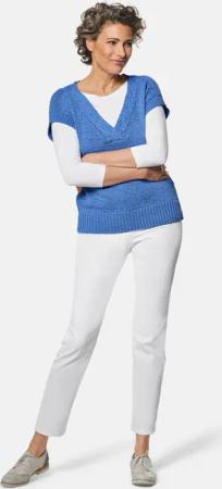 Trageangenehmer Pullunder mit modischem Ausschnitt - blau - Gr. 54 von Goldner Fashion