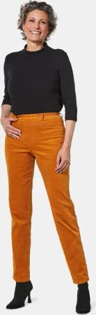 Cordhose mit Schlupfbund - cognac - Gr. 38 von Goldner Fashion