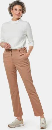 Sportive Baumwollhose in Stretchqualität - camel - Gr. 38 von Goldner Fashion