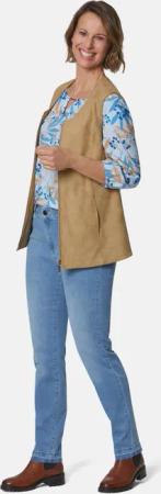 Velourslederimitat-Weste - camel - Gr. 24 von Goldner Fashion