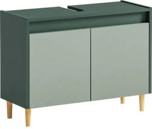 Lomadox Waschbeckenschrank LOANO-80 Badezimmerschrank mit Siphonausschnitt modern in grün
