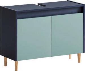 Lomadox Waschbeckenschrank LOANO-80 Badezimmerschrank mit Siphonausschnitt modern in blau