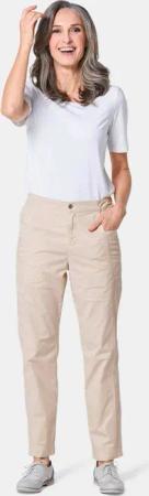 Elastische Hose mit extra Nähten - beige - Gr. 19 von Goldner Fashion