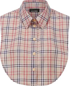 Kombinationsstarker Blusenkragen - beige / kariert - Gr. 42 von Goldner Fashion