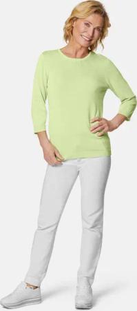 Sommerlicher Strickpullover mit Ajourmuster - hellgrün - Gr. 22 von Goldner Fashion