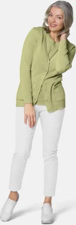 Klassisches Stricktwinset - hellgrün - Gr. 50 von Goldner Fashion