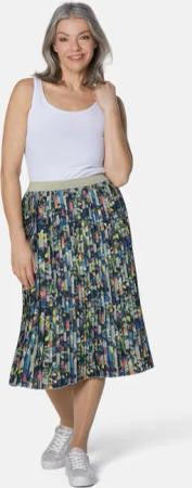 Leicht schwingender Druckrock - salbei / gemustert - Gr. 46 von Goldner Fashion