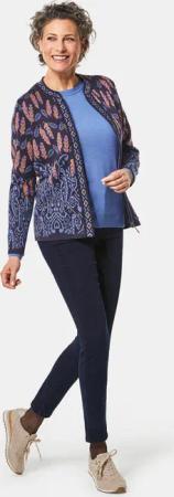 Strickjacke - bunt / gemustert - Gr. 52 von Goldner Fashion
