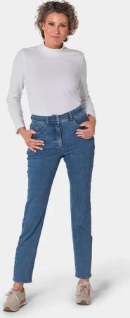 Superbequeme Hose mit Bauchweg-Effekt - marine - Gr. 44 von Goldner Fashion