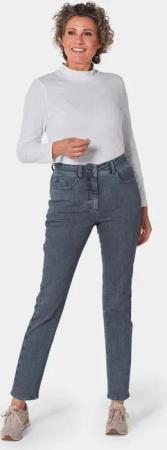 Superbequeme Hose mit Bauchweg-Effekt - grau - Gr. 42 von Goldner Fashion