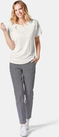 Ausbrenner-Shirt - weiß - Gr. 42 von Goldner Fashion