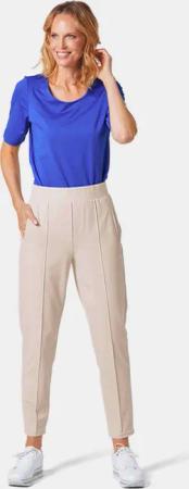 Weite Hose SARA aus Viskose-Jersey - stein - Gr. 26 von Goldner Fashion