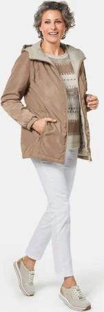 Jacke mit Kapuze - taupe - Gr. 22 von Goldner Fashion