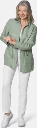 moderne Hemdjacke in trageangenehmer Qualität - graugrün - Gr. 46 von Goldner Fashion
