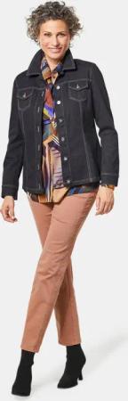 Zeitlose Jeansjacke mit tollen Details - schwarz - Gr. 24 von Goldner Fashion