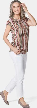 Druckbluse mit Streifendruck - bunt / gestreift - Gr. 24 von Goldner Fashion